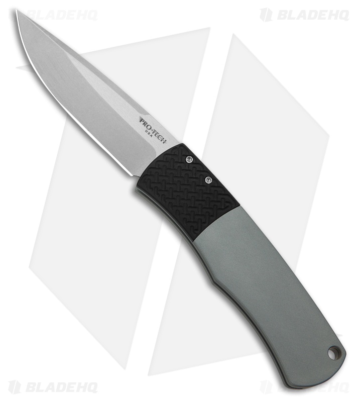 Pro-Tech Magic "Whiskers" Automatic Knife Gray/Black (3.125" Stonewash) BR-1