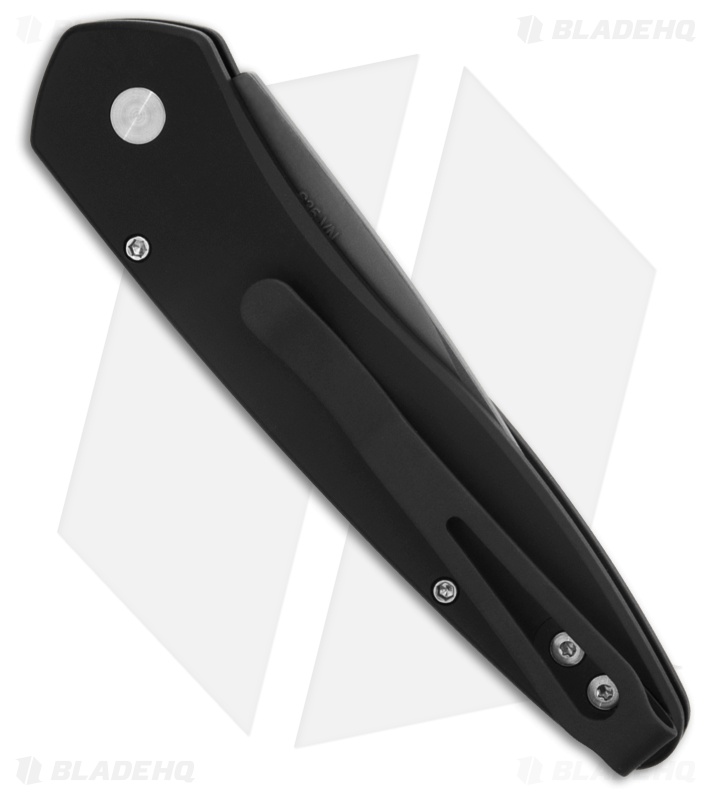 Pro-Tech Newport Automatic Knife 3D Wave Black  Aluminum (3" Smoky Gray) 3437SG