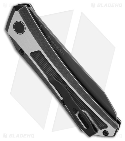Pro-Tech Oligarch Sheepsfoot Auto Knife Two-Tone Stainless Steel (3.25" Smokey)