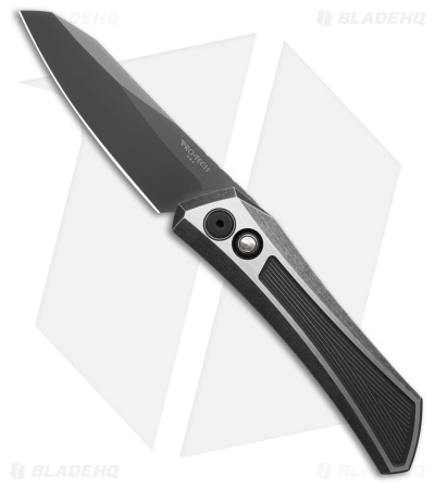 Pro-Tech Oligarch Sheepsfoot Auto Knife Two-Tone Stainless Steel (3.25" Smokey)