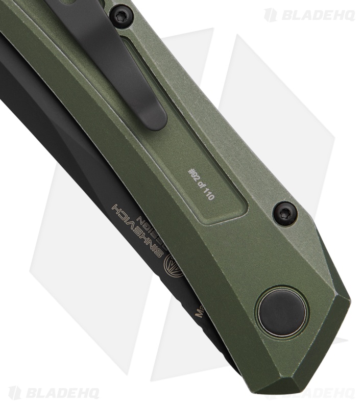 Pro-Tech Oligarch Sheepsfoot Automatic Knife Green Aluminum (3.25" DLC)