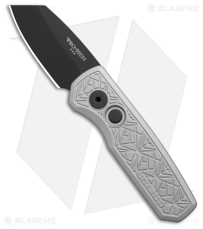 Pro-Tech Reverse Tanto Runt 5 Knife | Gray NEXUS Aluminum Pro-Tech Reverse Tanto Runt 5 Knife | Gray NEXUS Aluminum