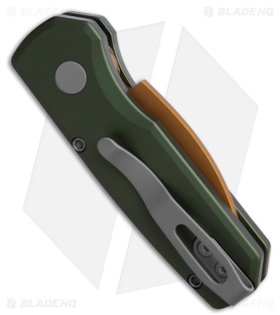 Pro-Tech Runt 5 Wharncliffe Automatic Knife Desert Warrior Green (1.9" Tan PVD)