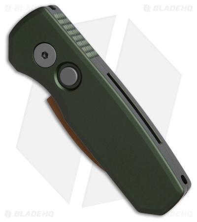 Pro-Tech Runt 5 Wharncliffe Automatic Knife Desert Warrior Green (1.9" Tan PVD)