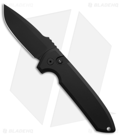 Pro-Tech Rockeye Automatic Knife Black Aluminum (3.625" Black MagnaCut)