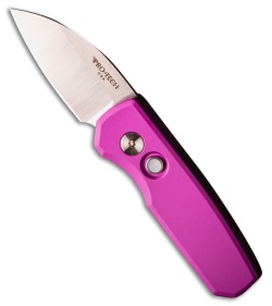 Pro-Tech Runt 5 Wharncliffe Automatic Knife Purple Al (1.9" Satin MagnaCut)
