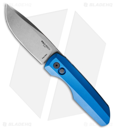 Vero Engineering + Pro-Tech Synapse 2 Automatic Knife Blue Al (3.5" SW MagnaMax)