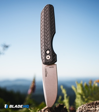 Vero Engineering + Pro-Tech Synapse 2 Auto Knife Herringbone Al (3.5" SW)