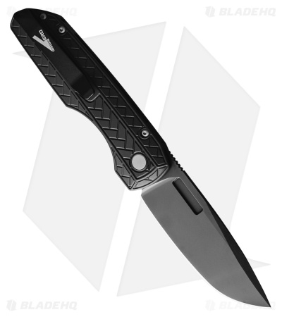Vero Engineering + Pro-Tech Synapse 2 Auto Knife Black Herringbone Al (3.5" DLC)