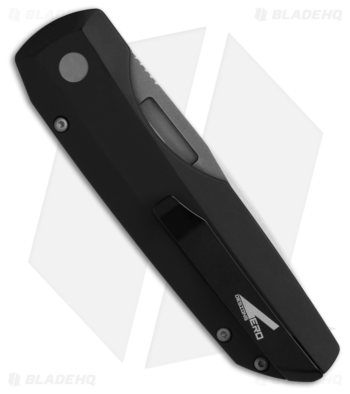 Vero Engineering + Pro-Tech Synapse 2 Automatic Knife Solid Black Al (3.5" SW)