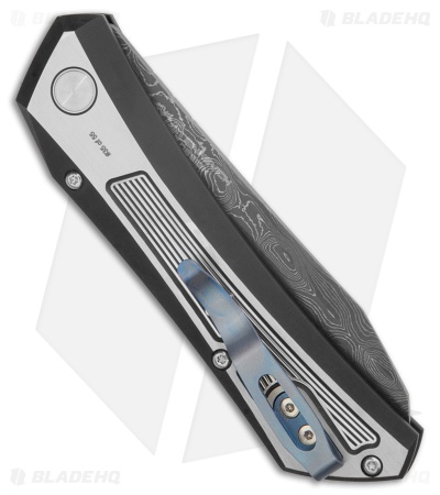 Pro-Tech Oligarch Custom Automatic Knife Two-Tone Weave (3.25" Virus Damascus)