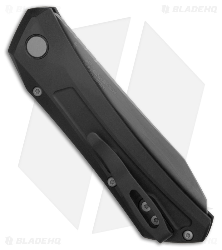 Pro-Tech Oligarch MagnaCut Sheepsfoot Automatic Knife Black Al (3.25" Smokey)