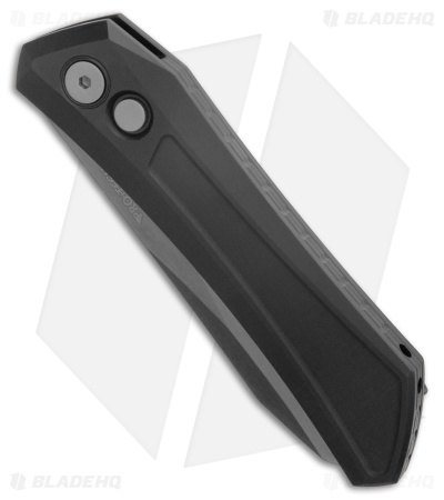 Pro-Tech Oligarch MagnaCut Sheepsfoot Automatic Knife Black Al (3.25" Smokey)