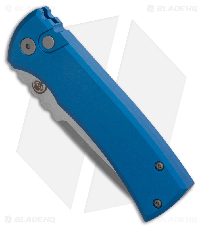 Chaves Knives Redencion Automatic Knife Blue Aluminum (3.4" Stonewash)