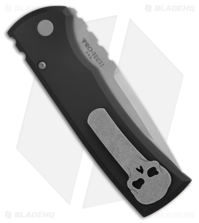 Chaves Knives Redencion Automatic Knife Black Aluminum (3.4" Stonewash)