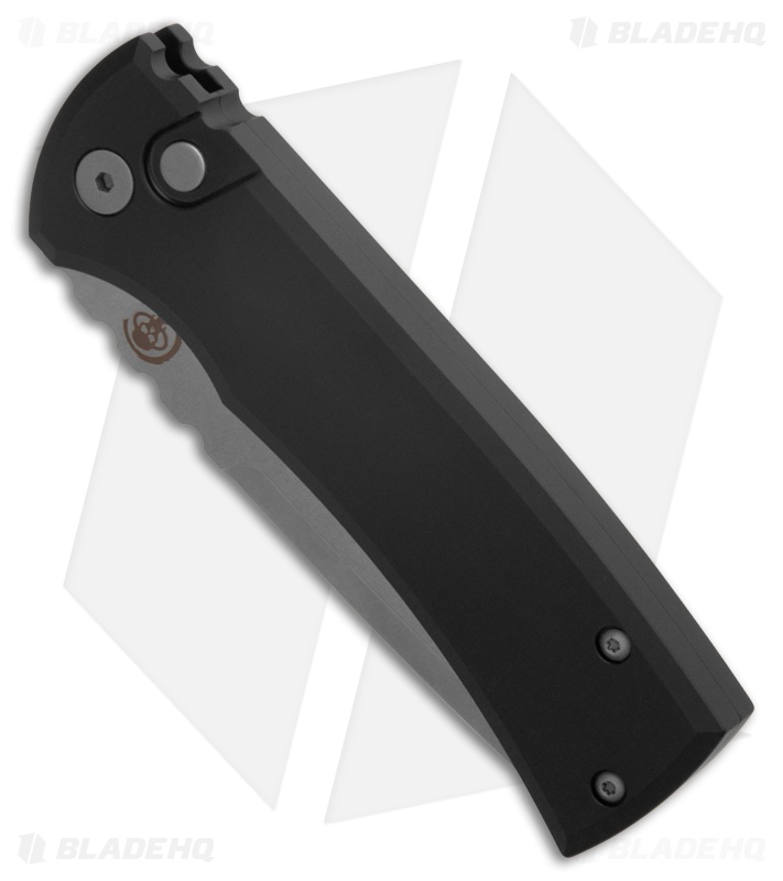 Chaves Knives Redencion Automatic Knife Black Aluminum (3.4" Stonewash)