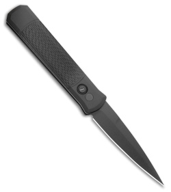 Pro-Tech Godfather Operator Left Hand Automatic Knife Black Jigg Al (4" Black)