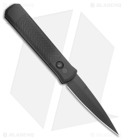 Pro-Tech Godfather Operator Left Hand Automatic Knife Black Jigg Al (4" Black)
