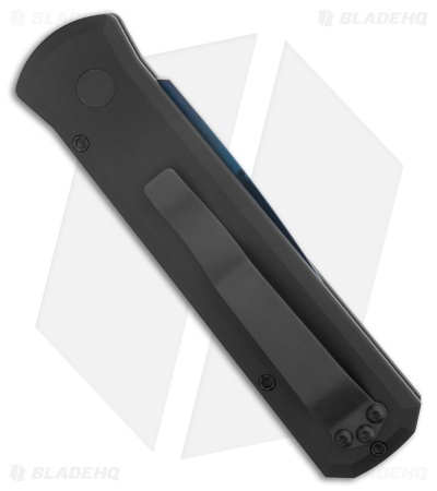 Pro-Tech Godson Automatic Knife Tactical Black (3.1" Sapphire Blue)