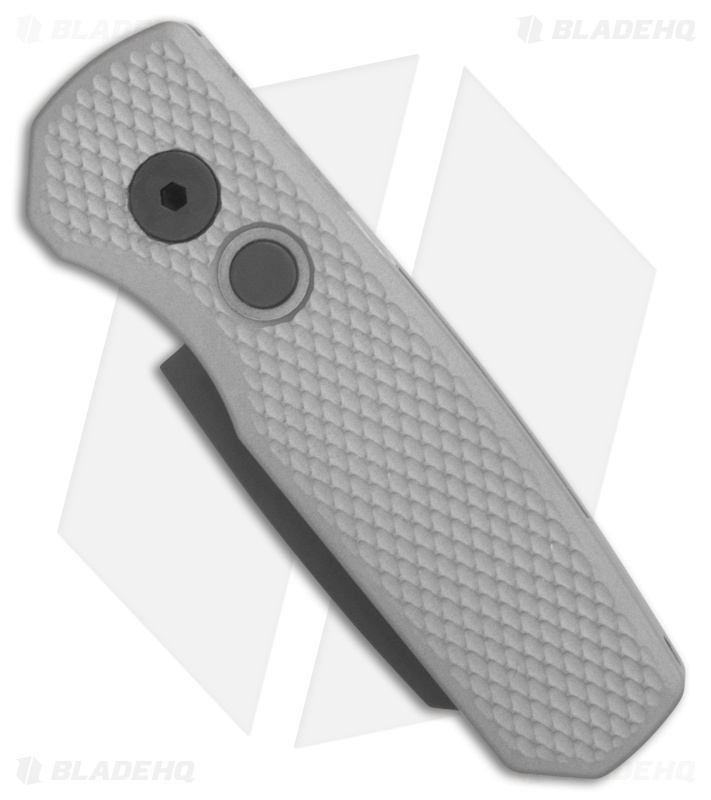 Pro-Tech Runt 5 Auto Gray Textured Al Reverse Tanto DLC
