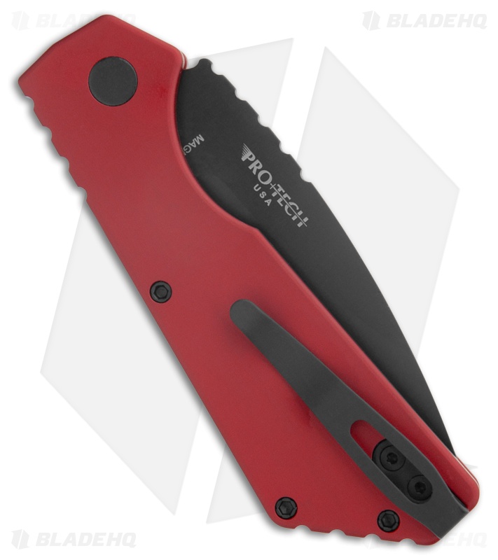 Strider + Pro-Tech PT Auto Knife Red Aluminum DLC MagnaCut