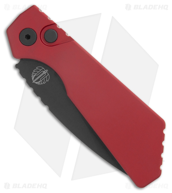 Strider + Pro-Tech PT Auto Knife Red Aluminum DLC MagnaCut