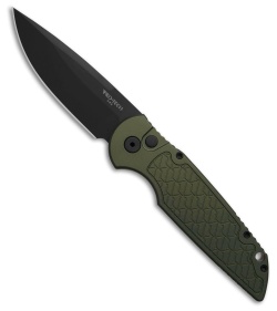 Pro-Tech TR-3 Automatic Knife OD Green BHQ Shield (3.5" Black MagnaCut)