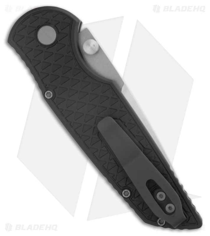 Pro-Tech TR-3 Integrity Button Lock Knife Relic Textured Black Al (3.5" SW)