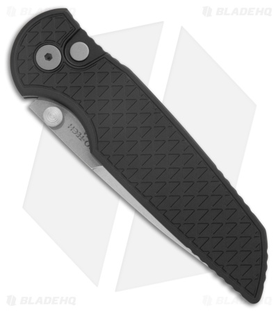 Pro-Tech TR-3 Integrity Button Lock Knife Relic Textured Black Al (3.5" SW)