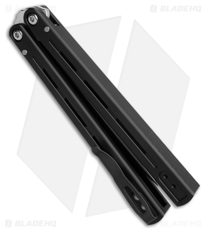 Pro-Tech FlyFather 2 Balisong Butterfly Knife Black Aluminum (4" Satin)