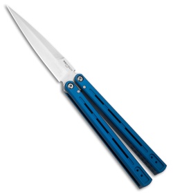 Pro-Tech FlyFather 2 Balisong Butterfly Knife Blue Aluminum (4" Satin)