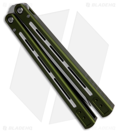 Pro-Tech FlyFather 2 Balisong Butterfly Knife Green Aluminum (4" Satin)