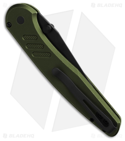Pro-Tech Avalon Button Lock Knife Battleworn Knurled Green (4.25" DLC MagnaCut)