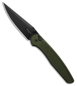 Pro-Tech Avalon Button Lock Knife Battleworn Knurled Green (4.25" DLC MagnaCut)