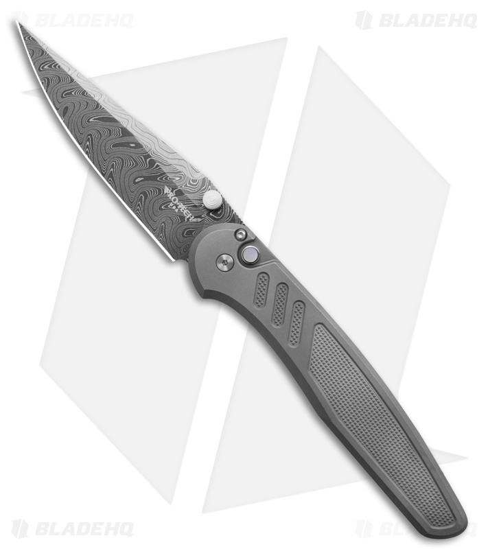 Pro-Tech Avalon | Gray 17-4 Steel | Damascus