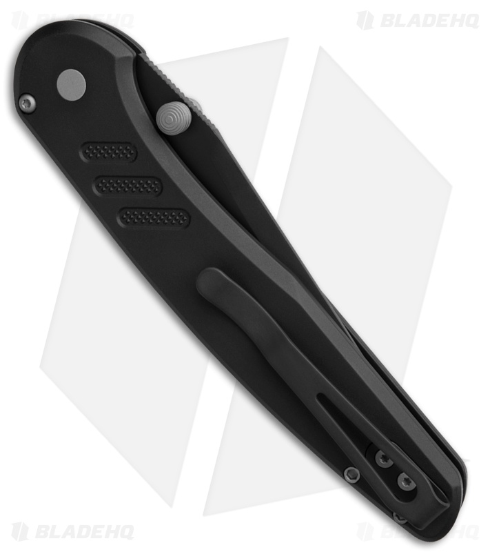 Pro-Tech Avalon Button Lock Knife Knurled Black Al (4.25" DLC MagnaCut)