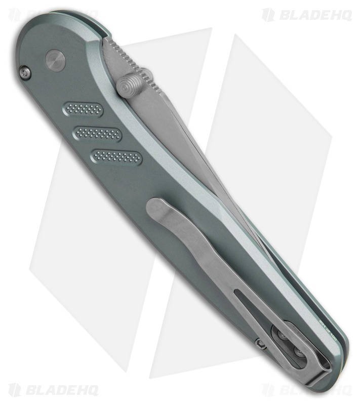 Pro-Tech Avalon Button Lock Knife Knurled Gray Aluminum (4.25" Mirror Polished)