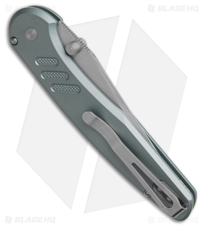 Pro-Tech Avalon Button Lock Knife Knurled Gray Aluminum (4.25" Mirror Polished)