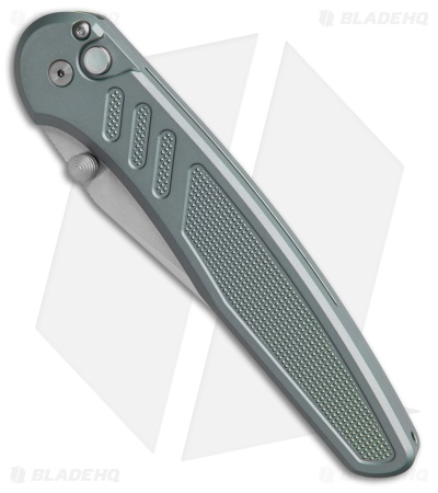 Pro-Tech Avalon Button Lock Knife Knurled Gray Aluminum (4.25" Mirror Polished)