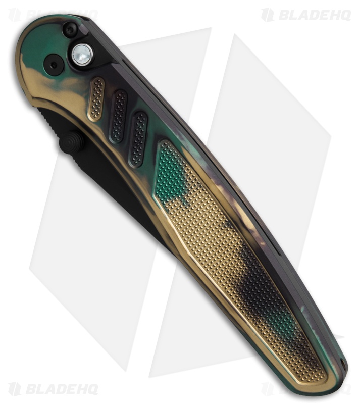 Pro-Tech Avalon Button Lock Knife Knurled Shipwreck Al (4.25" DLC MagnaCut)