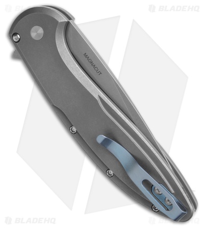 Pro-Tech Custom Cambria 17-4 Steel + Blue TechnoCarbo Inlay (3.5" SW Magnacut)
