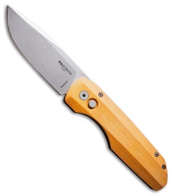 Vero Engineering + Pro-Tech Synapse Auto Knife Natural Linen Micarta (3.5" SW)