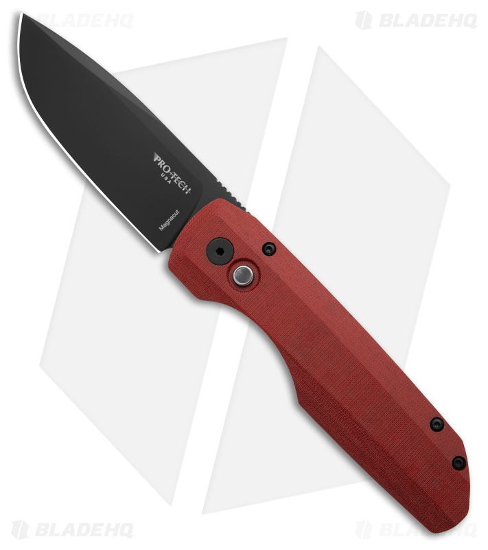 Vero Engineering + Pro-Tech Synapse Auto Knife Red Linen Micarta (3.5" DLC)