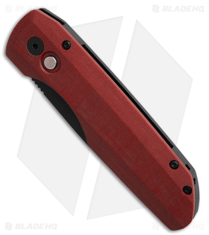 Vero Engineering + Pro-Tech Synapse Auto Knife Red Linen Micarta (3.5" DLC)