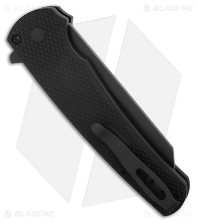 Pro-Tech Malibu Reverse Tanto MagnaCut Knife Textured Black Aluminum (3.3" DLC)