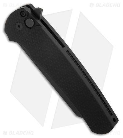 Pro-Tech Malibu Button Lock Knife Textured Black/SW MagnaCut