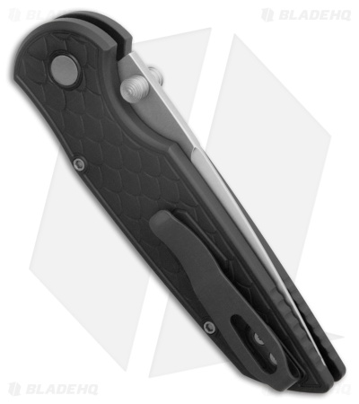 Pro-Tech TR-3 Integrity Button Lock Knife Black Aluminum Reptile (3.5" SW)
