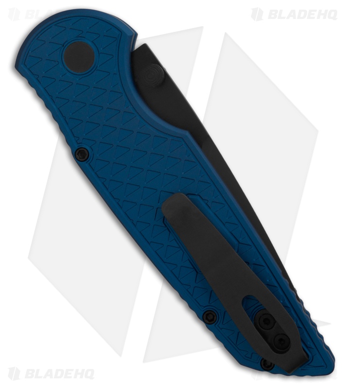 Pro-Tech TR-3 Integrity Button Lock Knife Blue Relic Aluminum (3.5" Black) 