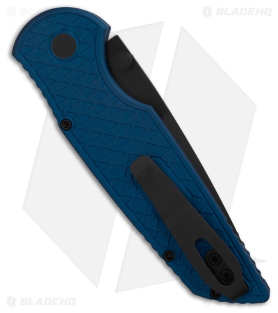 Pro-Tech TR-3 Integrity Button Lock Knife Blue Relic Aluminum (3.5" Black) 