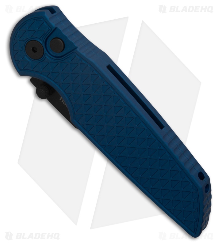 Pro-Tech TR-3 Integrity Button Lock Knife Blue Relic Aluminum (3.5" Black) 